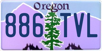 OR license plate 886TVL