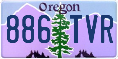 OR license plate 886TVR