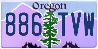 OR license plate 886TVW