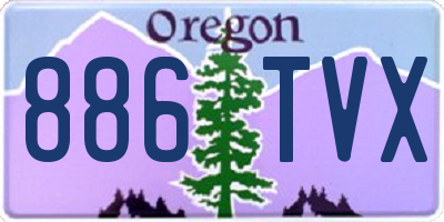 OR license plate 886TVX