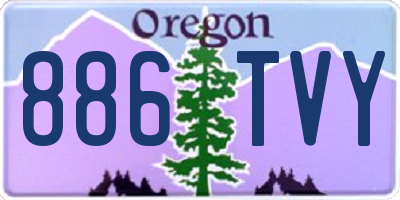 OR license plate 886TVY