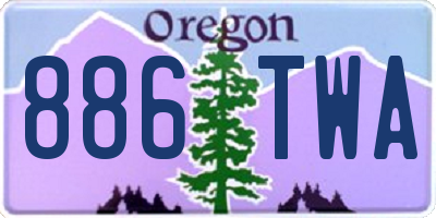 OR license plate 886TWA
