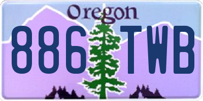 OR license plate 886TWB
