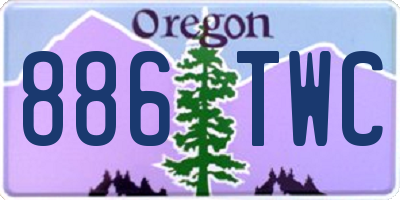 OR license plate 886TWC