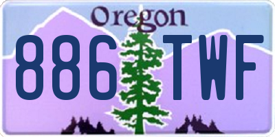 OR license plate 886TWF