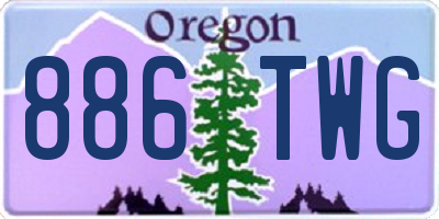 OR license plate 886TWG