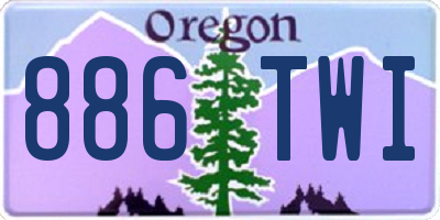 OR license plate 886TWI