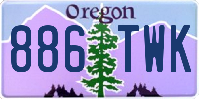 OR license plate 886TWK