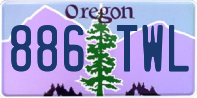 OR license plate 886TWL
