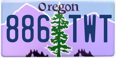 OR license plate 886TWT