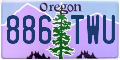 OR license plate 886TWU