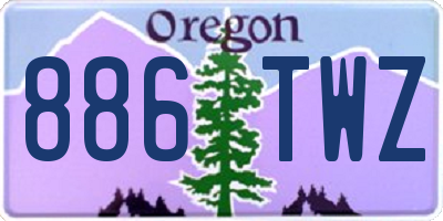 OR license plate 886TWZ
