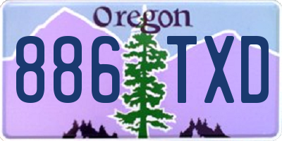 OR license plate 886TXD