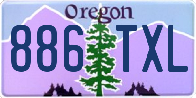 OR license plate 886TXL