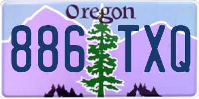 OR license plate 886TXQ