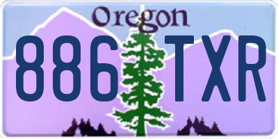 OR license plate 886TXR