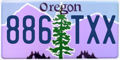 OR license plate 886TXX