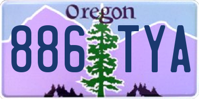 OR license plate 886TYA