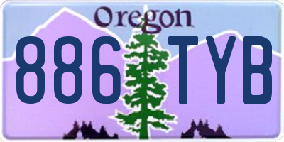 OR license plate 886TYB