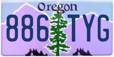 OR license plate 886TYG