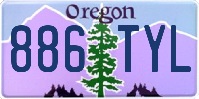 OR license plate 886TYL