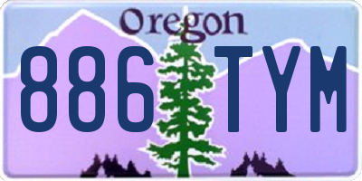 OR license plate 886TYM