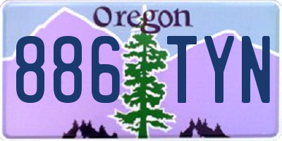 OR license plate 886TYN