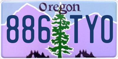 OR license plate 886TYO