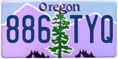 OR license plate 886TYQ