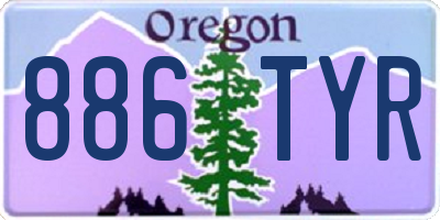 OR license plate 886TYR
