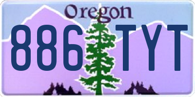 OR license plate 886TYT