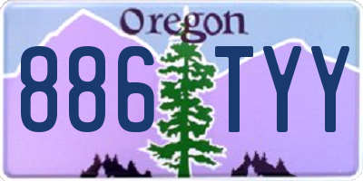 OR license plate 886TYY