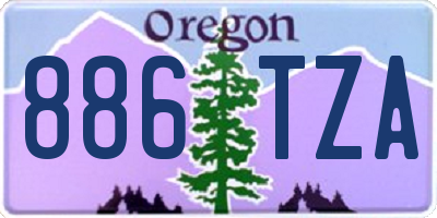 OR license plate 886TZA