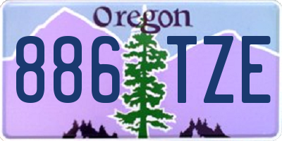 OR license plate 886TZE