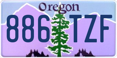 OR license plate 886TZF