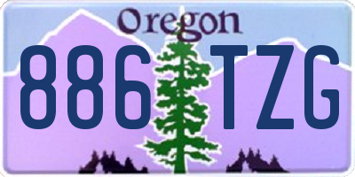 OR license plate 886TZG
