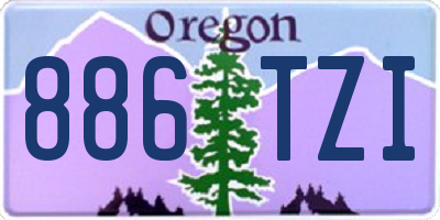OR license plate 886TZI
