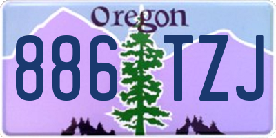 OR license plate 886TZJ