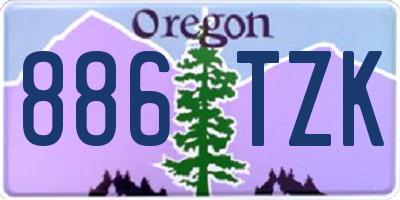 OR license plate 886TZK