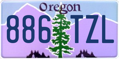 OR license plate 886TZL