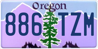 OR license plate 886TZM