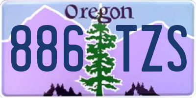 OR license plate 886TZS