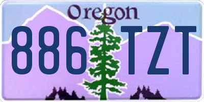 OR license plate 886TZT