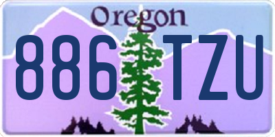 OR license plate 886TZU