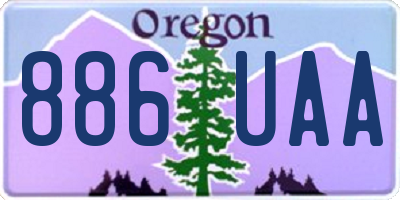 OR license plate 886UAA