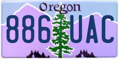 OR license plate 886UAC