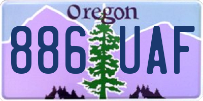 OR license plate 886UAF