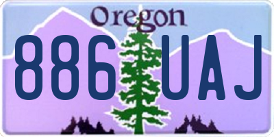 OR license plate 886UAJ