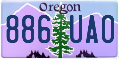 OR license plate 886UAO