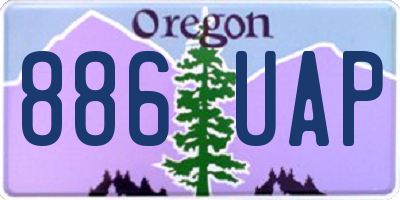 OR license plate 886UAP